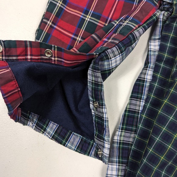 Ralph Lauren Romper Baby Boys Size 12m Mixed Plaid Button Down Collar Holiday - Picture 3 of 5